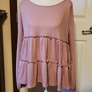 Lauren Conrad Ruffle Long Sleeved